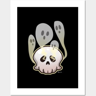 Ghostly Skull - Halloween Posters and Art